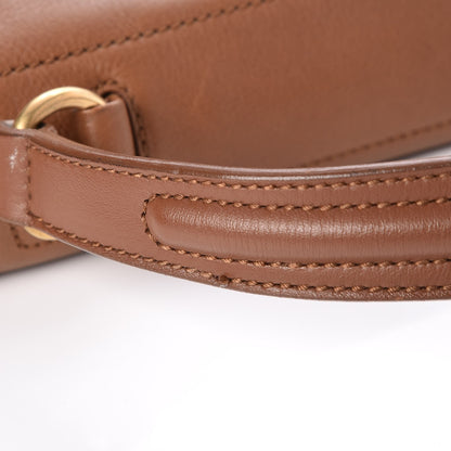 Saint Laurent Calfskin Canvas Medium Muse Two Brown 6 of 12