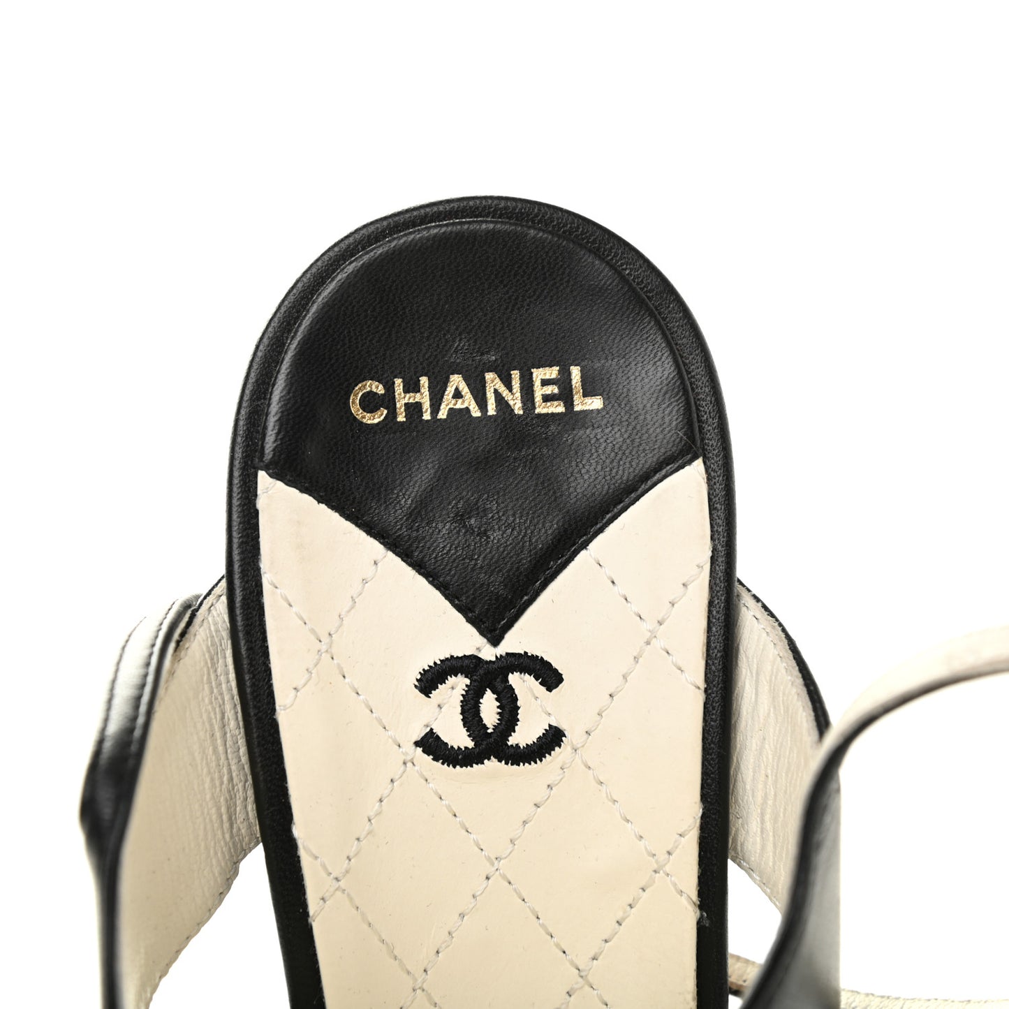 Lambskin CC Sandals 39 Black
