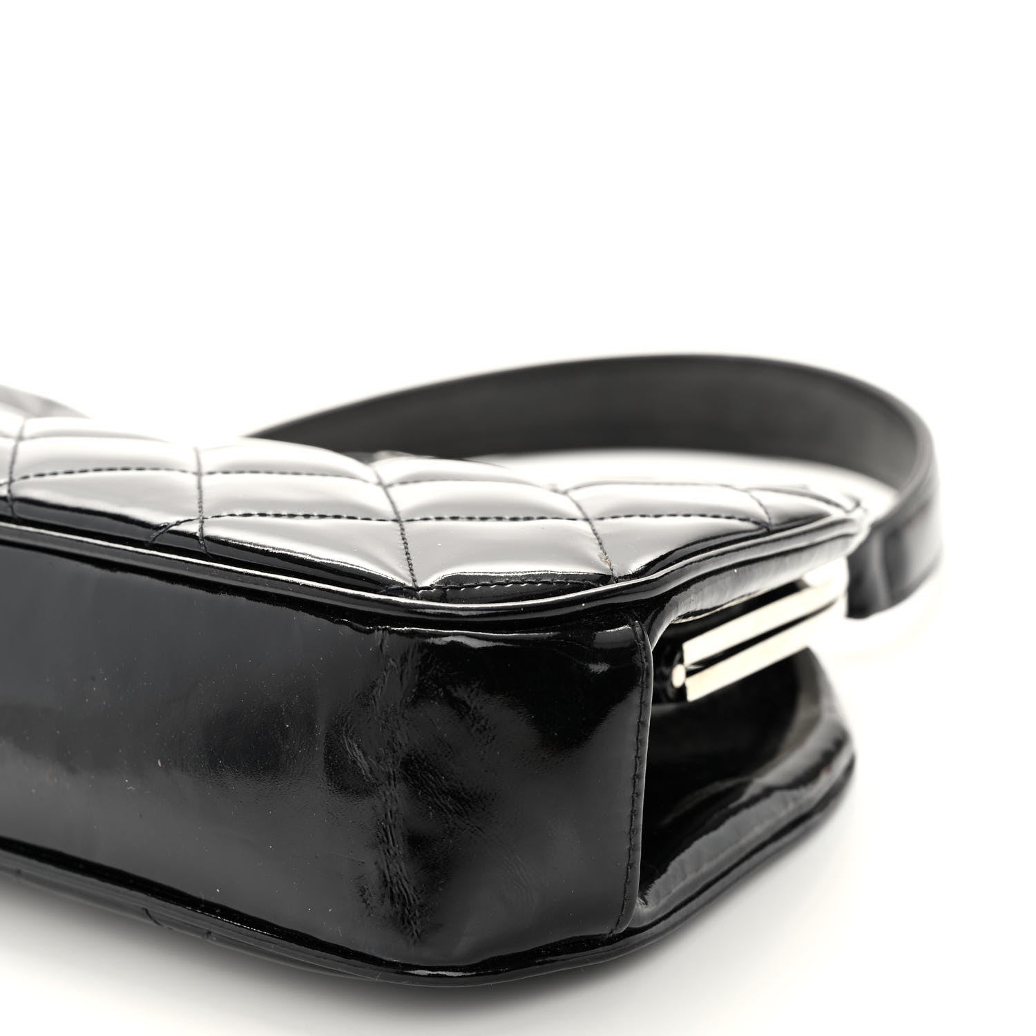 Chanel Patent Quilted Kisslock Frame Bag Black 11 of 11