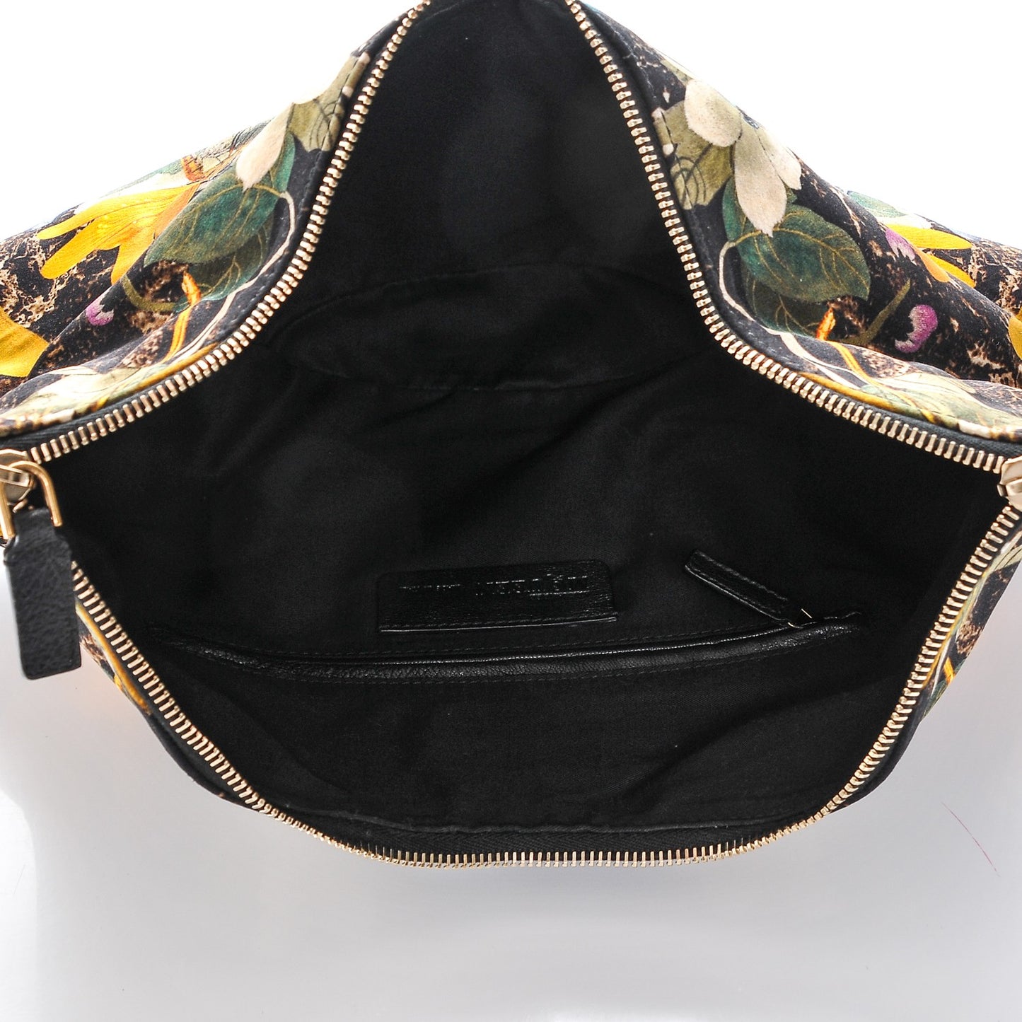 Silk Dragonfly Print De Manta Clutch Multicolor Black