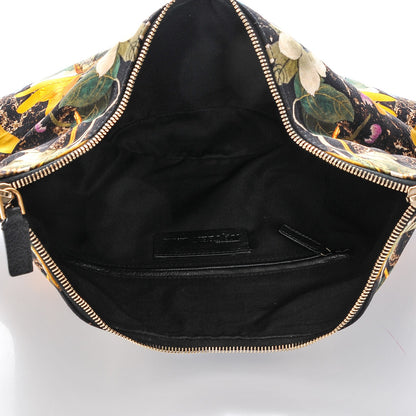 Alexander McQueen Silk Dragonfly Print De Manta Clutch Multicolor Black 5 of 7