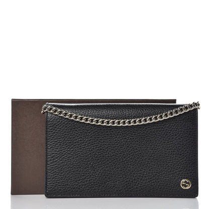 Gucci Dollar Calfskin Medium Betty Chain Wallet Black 11 of 11