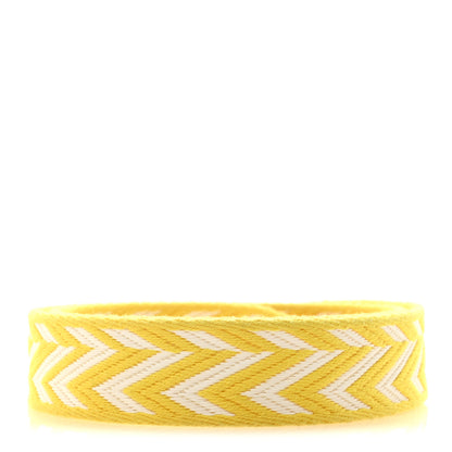Hermes Toile Swift 25mm Sangle ZigZag Shoulder Strap Jaune De Naples White 3 of 8