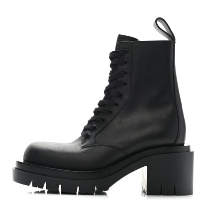 Bottega Veneta Calfskin The Lug Lace Up 30/70mm Ankle Boots 36 Black 1 of 8