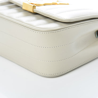 Saint Laurent SAINT LAUREN Lambskin Matelasse Small Vicky Chain Bag White 10 of 11