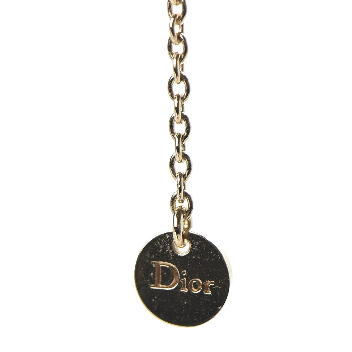 Crystal Pearl Shiny-D Tribal Long Necklace Gold