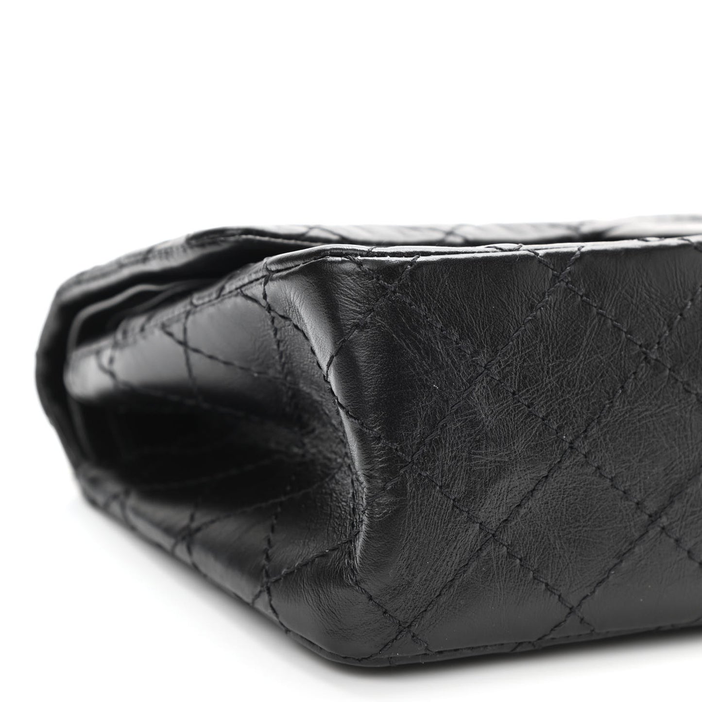 Aged Calfskin Quilted 2.55 Reissue 225 Flap So Black
