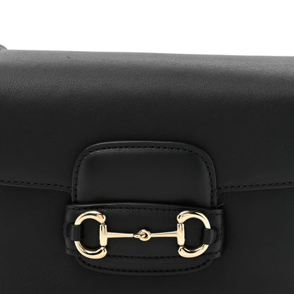 Gucci Arabella Calfskin Horsebit 1955 Soft Small Shoulder Bag Black 8 of 11