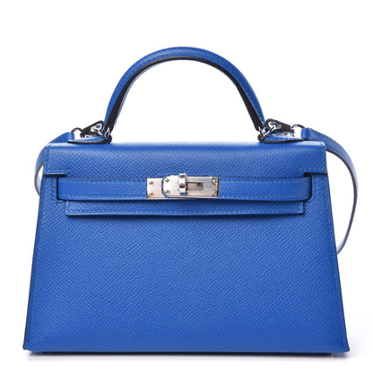Hermes Epsom Mini Kelly Sellier 20 Bleu Zellige 1 of 8
