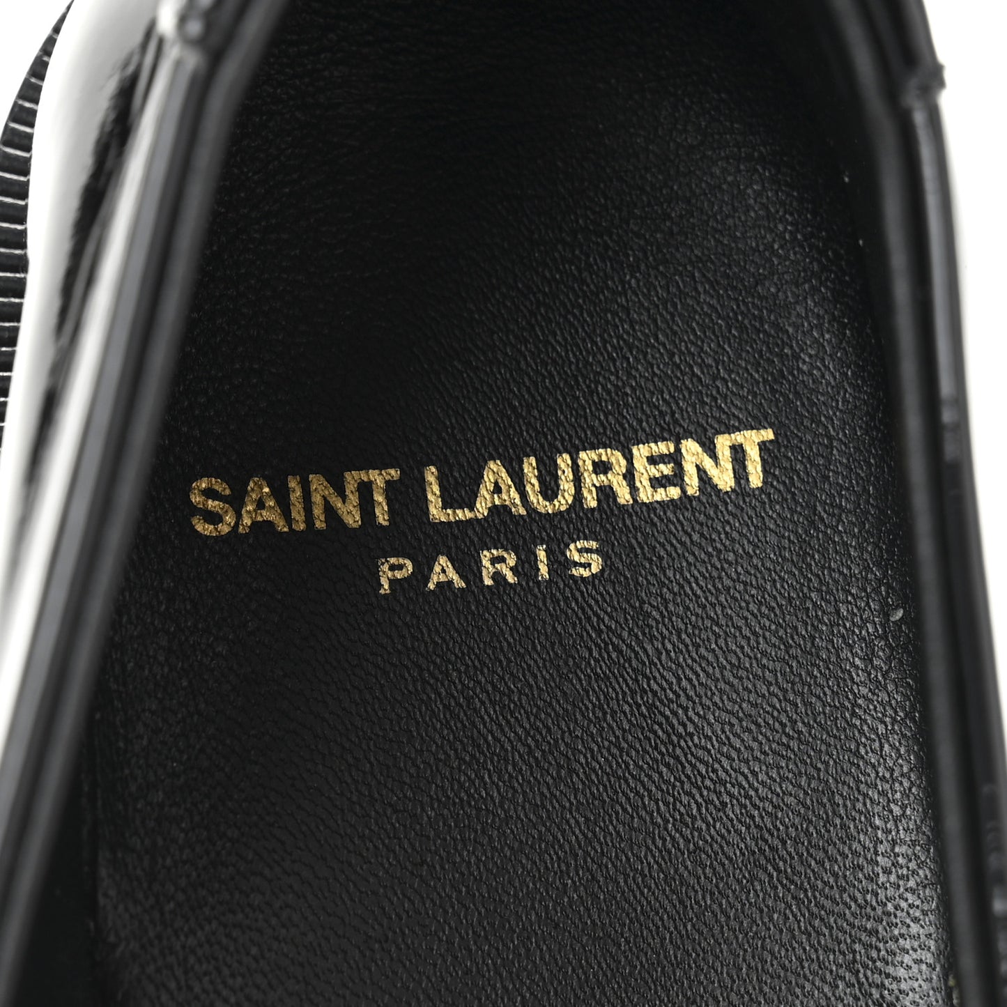Patent Calfskin  Penny Loafers 37.5 Black White