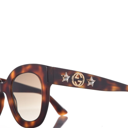 Gucci Round Frame Star Sunglasses GG0208S Tortoise 5 of 11