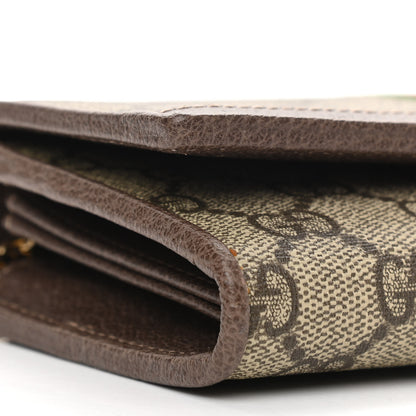 Gucci GG Supreme Monogram Web Ophidia Wallet On Chain Brown 10 of 14