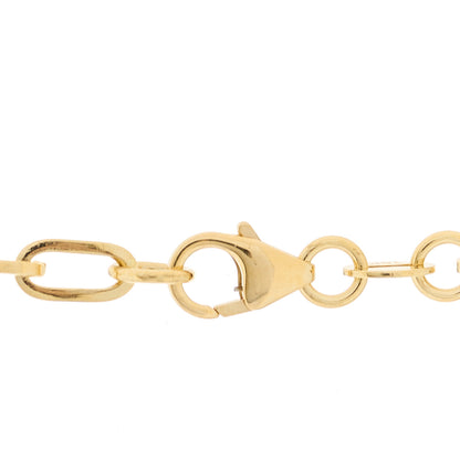 Foundrae 18K Yellow Gold Diamond Enamel Petite Wholeness Baby Enduring Love Medallion Extended Clip Extension Chain Necklace White 5 of 5