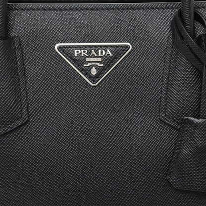 Prada Saffiano Cuir Medium Tote Black Fuoco 15 of 15