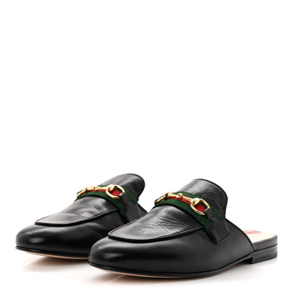 Gucci Malaga Kid Web Womens Princetown Slippers 36 Black 4 of 10
