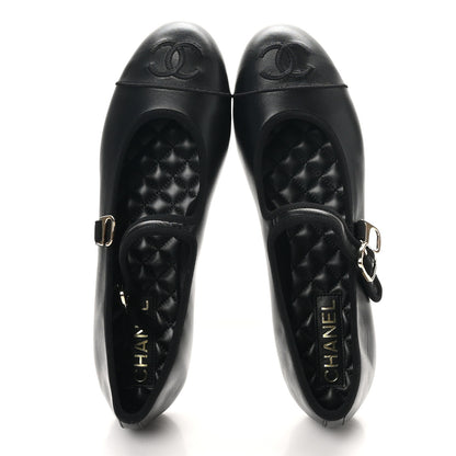 Chanel Lambskin Mary Jane Flats 42 Black 2 of 9