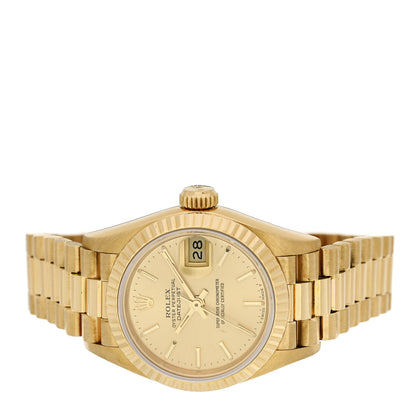 Rolex 18K Yellow Gold 26mm Oyster Perpetual Datejust President Watch Champagne 69178 2 of 4