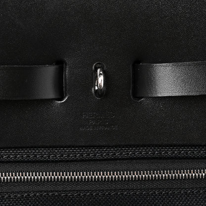 Hermes Military Toile Vache Hunter Herbag Messenger 39 Black 7 of 11