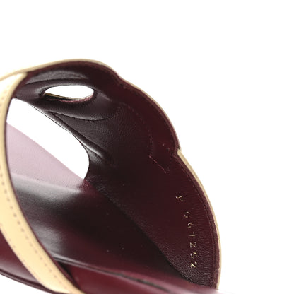 Chanel Lambskin CC Cutout Mules 39 Burgundy Beige 7 of 8