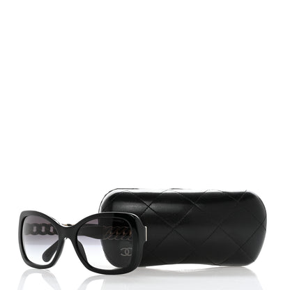Chanel Acetate Metal Chain Square Sunglasses 5305 Black 9 of 9