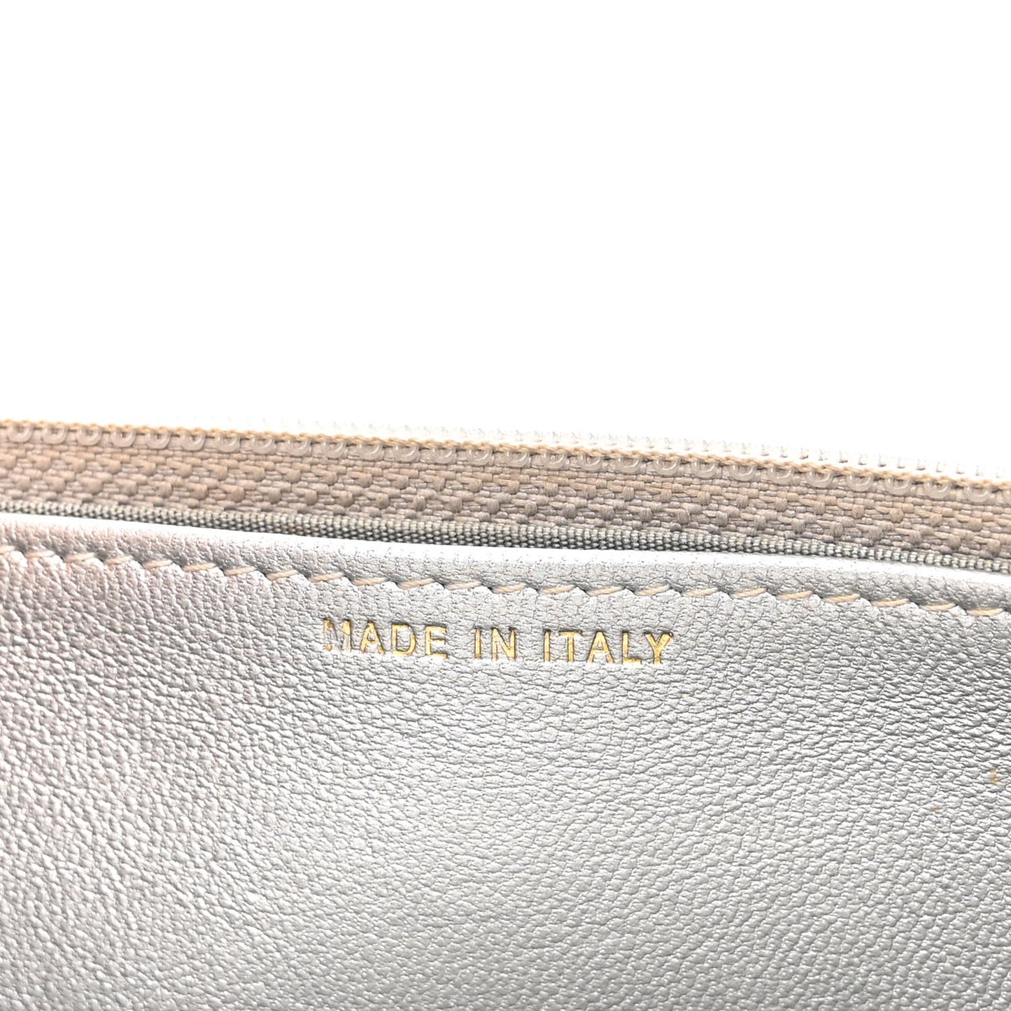 Metallic Goatskin Quilted Chanel 19 Wallet On Chain WOC Silver