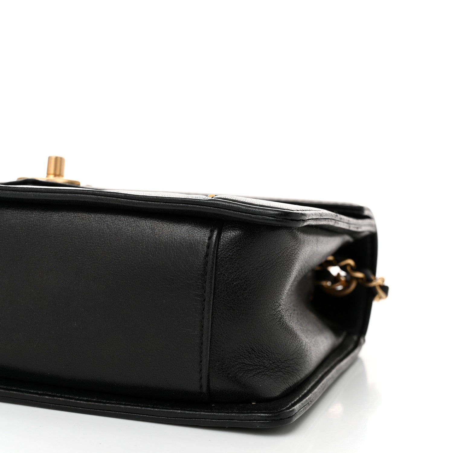 Chanel Lambskin Reversed Chevron Quilted Flap Black 10 of 11