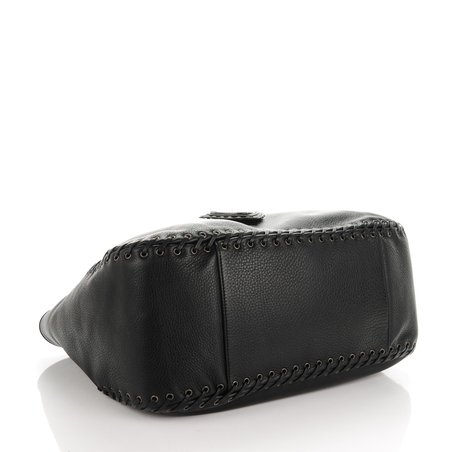 Calfskin Ethnic Tote Black