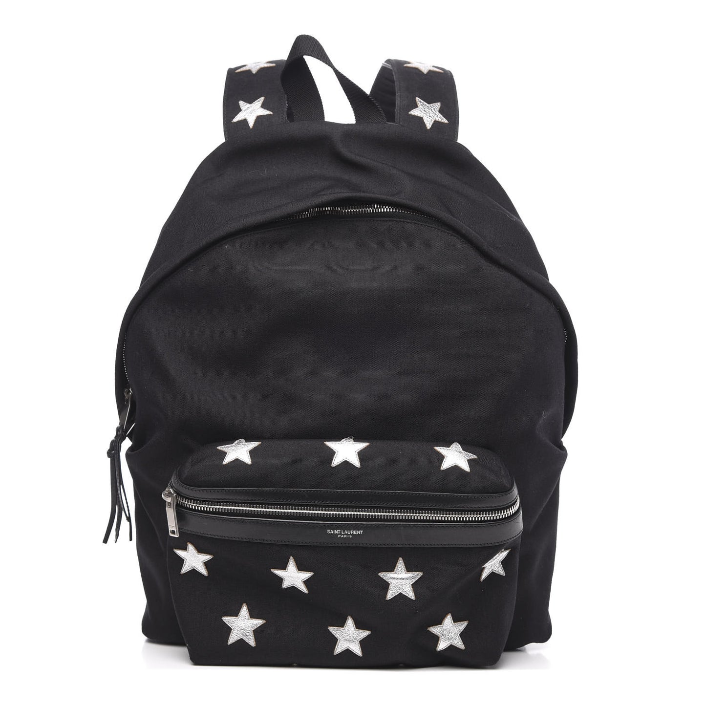 Canvas Stars Print Hunting Backpack Black Silver