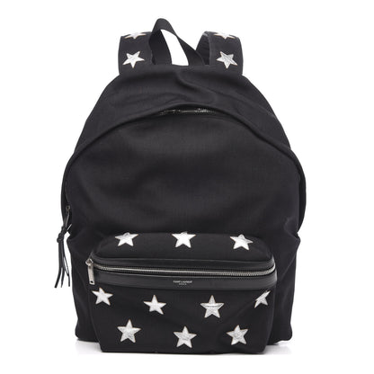 Saint Laurent Canvas Stars Print Hunting Backpack Black Silver 1 of 8