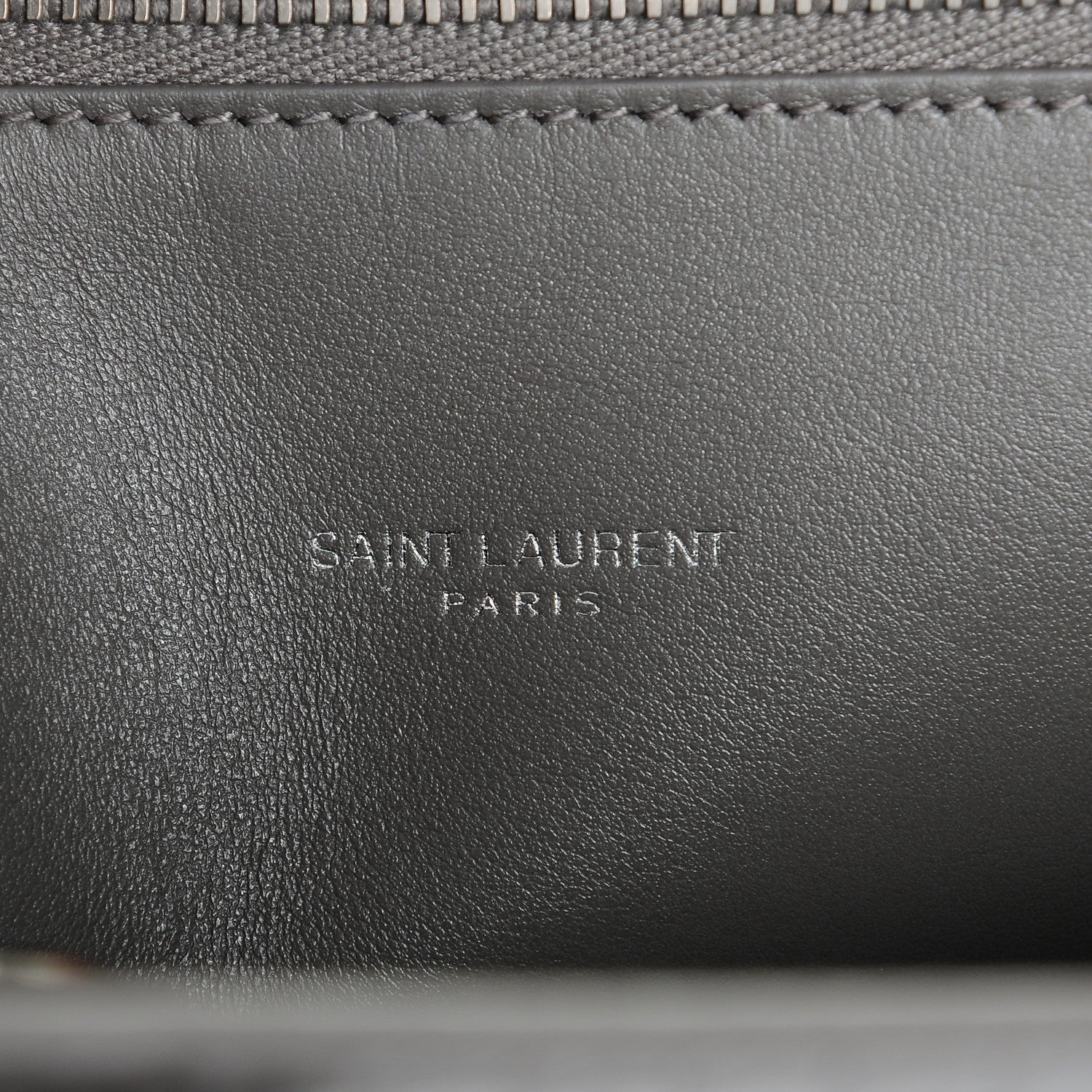 Saint Laurent Calfskin Crocodile Embossed Small Sac De Jour Fog 6 of 7