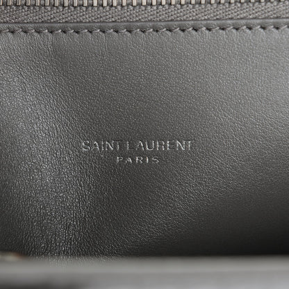Saint Laurent Calfskin Crocodile Embossed Small Sac De Jour Fog 6 of 7