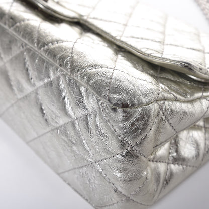 Chanel Metallic Aged Calfskin Quilted 2.55 Reissue 227 Flap Silver 15 of 22