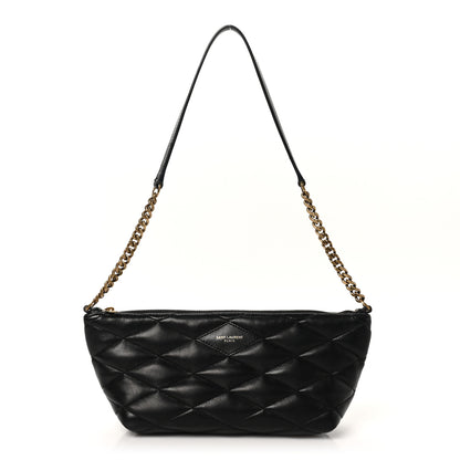 Saint Laurent Lambskin Quilted Gaby Zipped Shoulder Bag Black 1 of 10