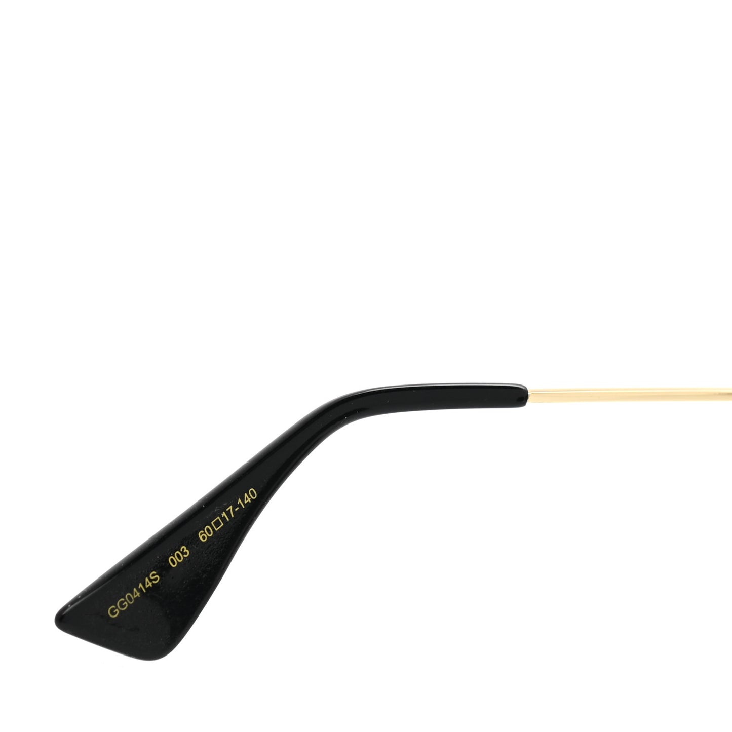 Metal Rectangular Frame Sunglasses GG0414S Gold Multicolor