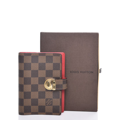 Louis Vuitton Damier Ebene Koala Small Ring Agenda Cover Red 8 of 8