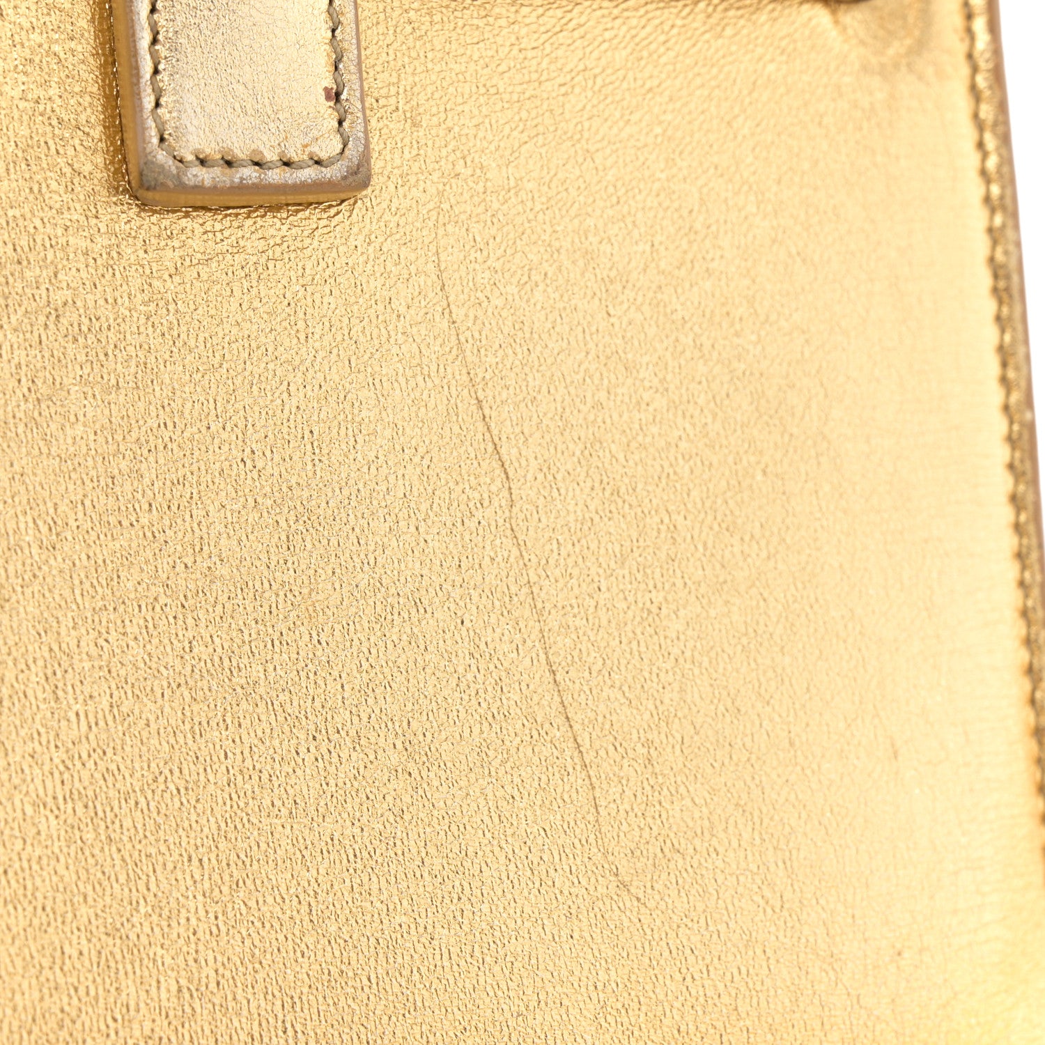 Saint Laurent Metallic Calfskin Nano Sac De Jour Gold 14 of 18