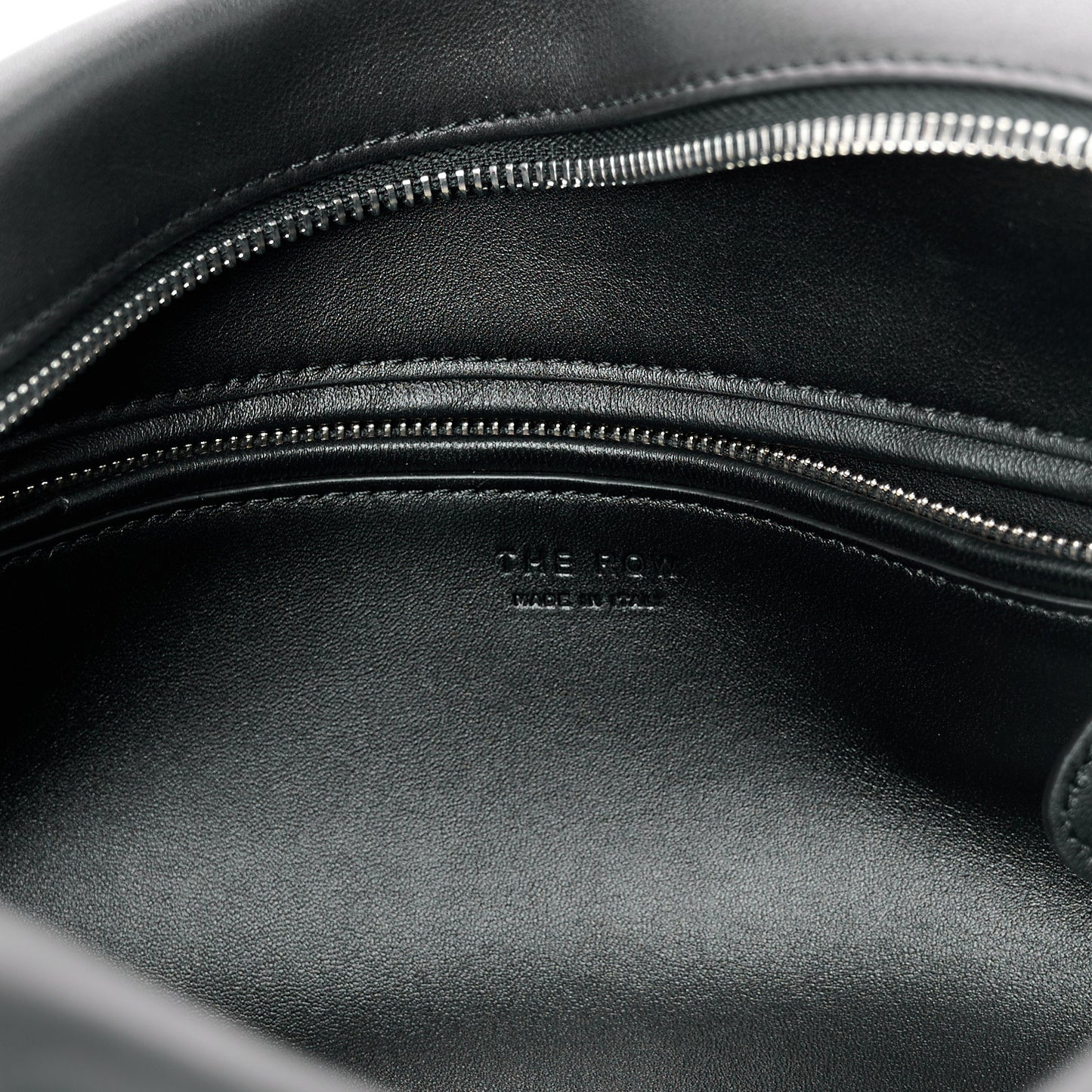 Polished Saddle Calfskin E/W Top Handle Bag Black