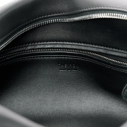 The Row Polished Saddle Calfskin E/W Top Handle Bag Black 6 of 10