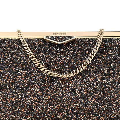 Jimmy Choo Coarse Glitter Ellipse Clutch Amethyst 8 of 10
