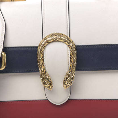 Gucci Calfskin Bamboo Web Medium Dionysus Top Handle Bag White Blue Hibiscus Red 13 of 13