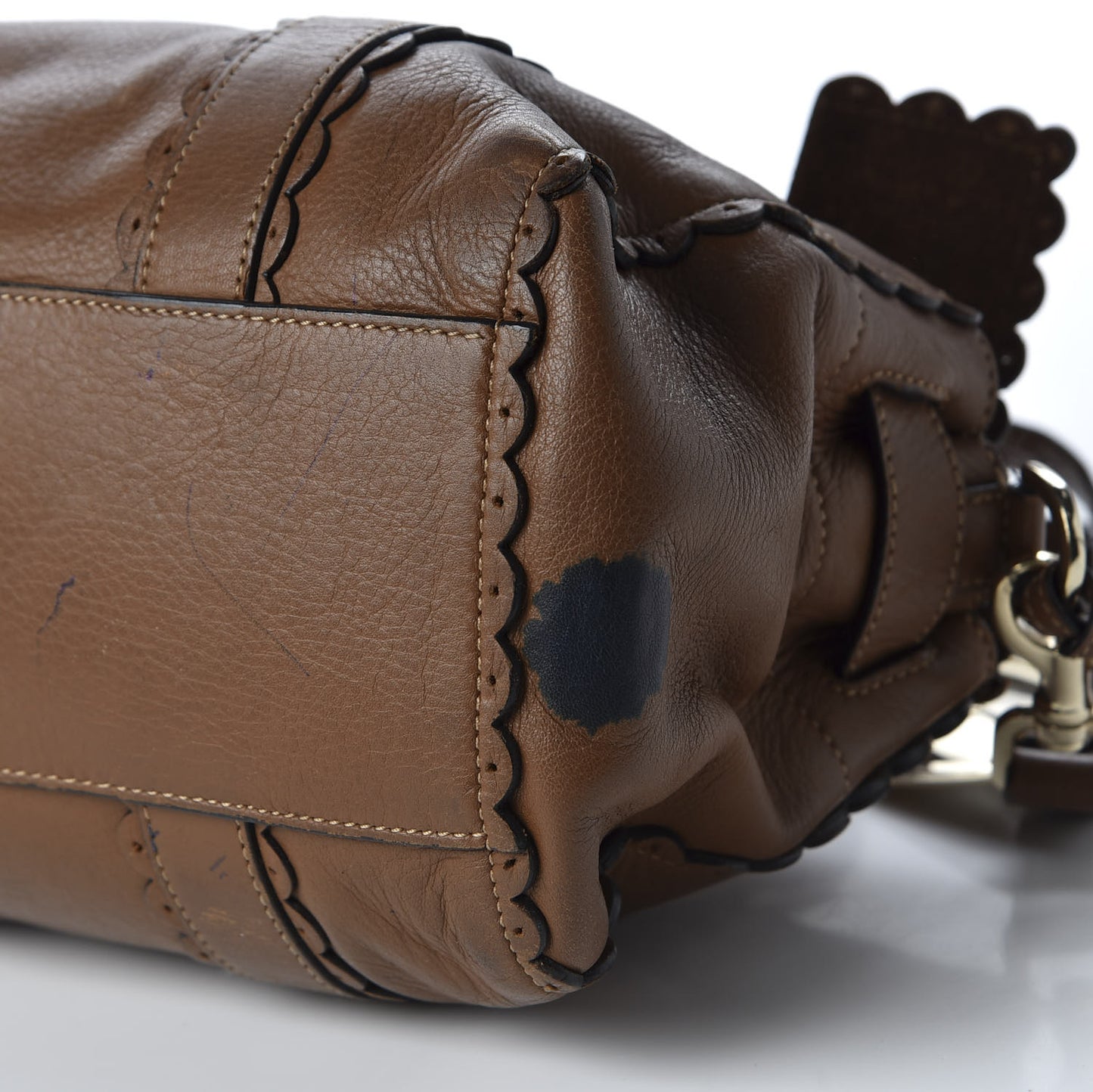 Soft Matte Calfskin Small Cookie Bayswater Satchel Oak