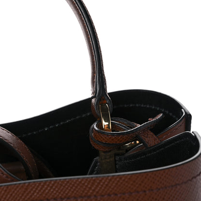 Prada Saffiano Cuir Medium Panier Bucket Bag Palissandro 10 of 12