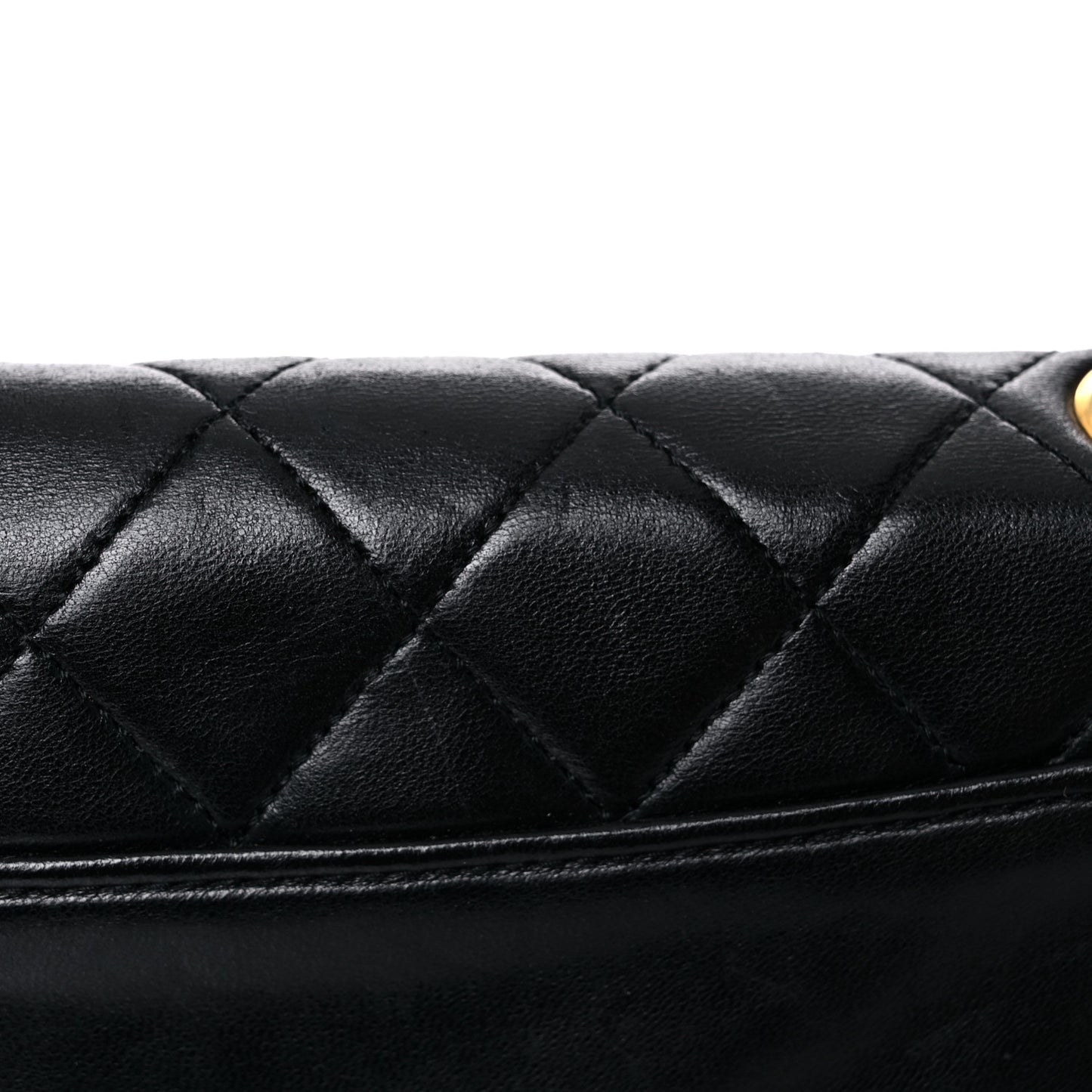 Lambskin Quilted Medium Single Flap Black