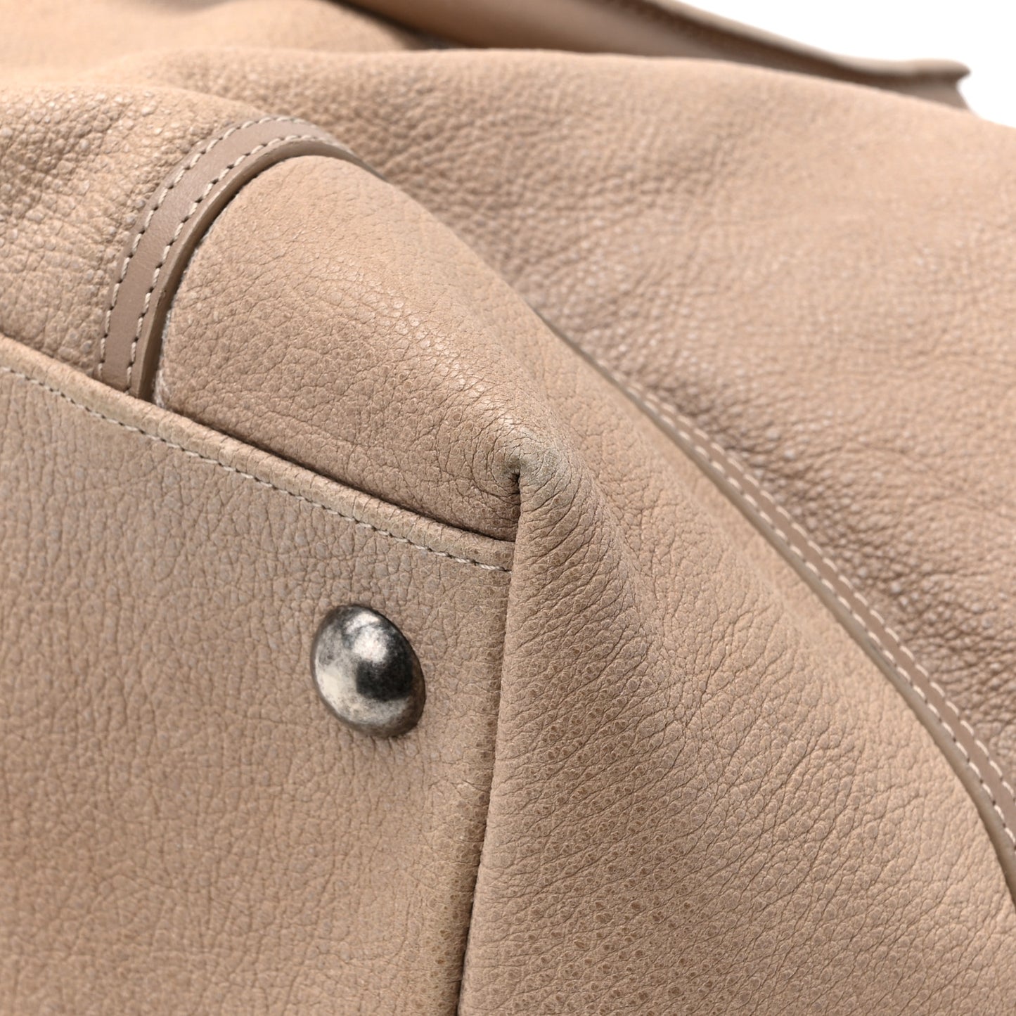 Washed Calfskin Tote Beige