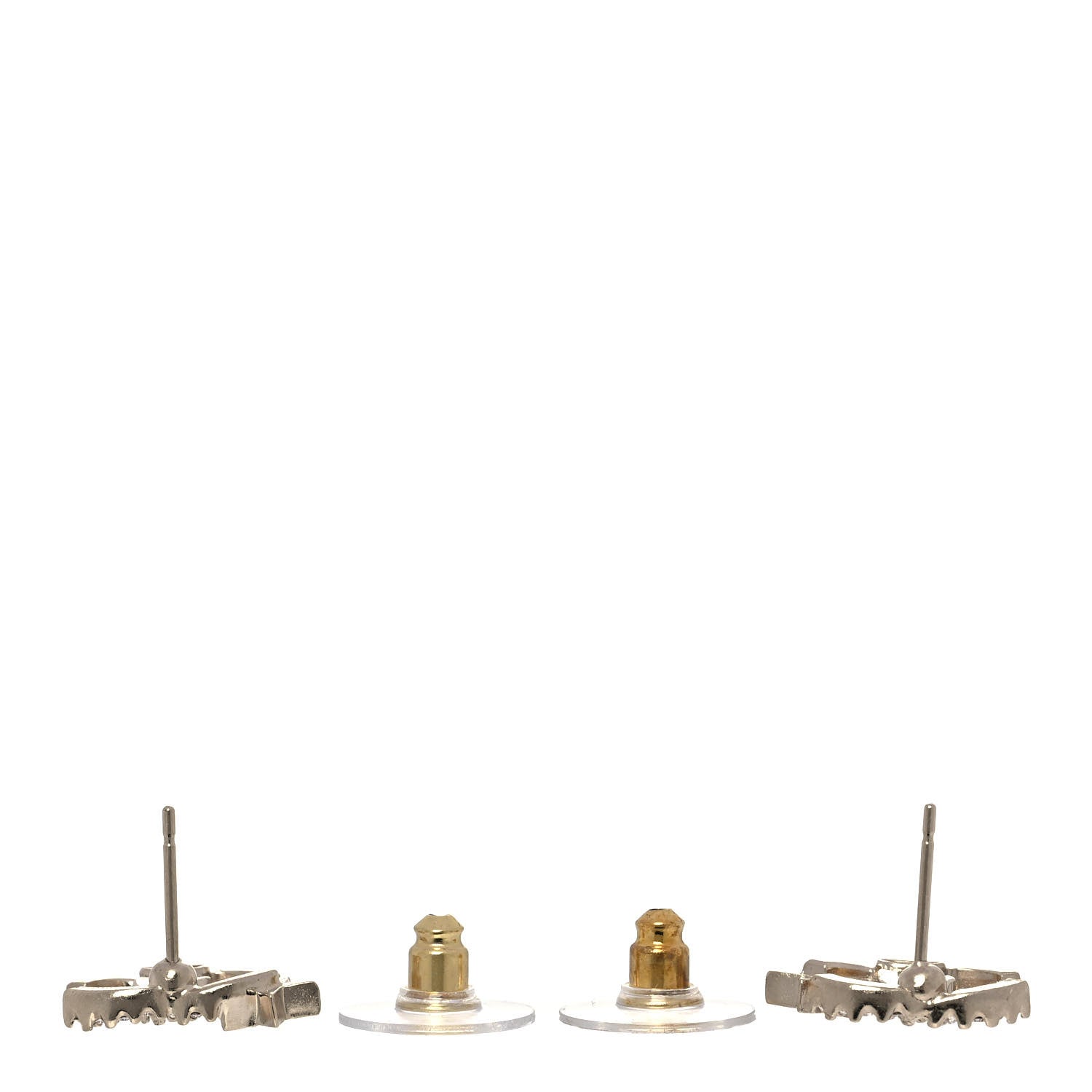 Chanel Crystal CC Starfall Earrings Gold 3 of 4