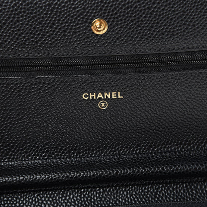 Chanel Caviar Quilted Wallet On Chain WOC Black 5 of 11