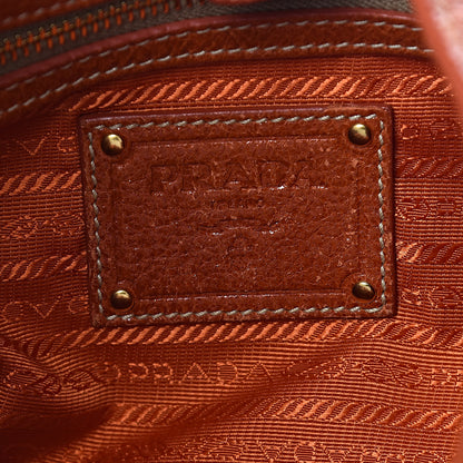 Prada Vitello Daino Zip Hobo Orange 6 of 10