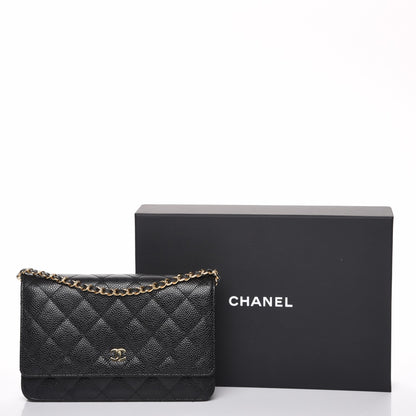 Chanel Caviar Quilted Wallet On Chain WOC Black 9 of 9