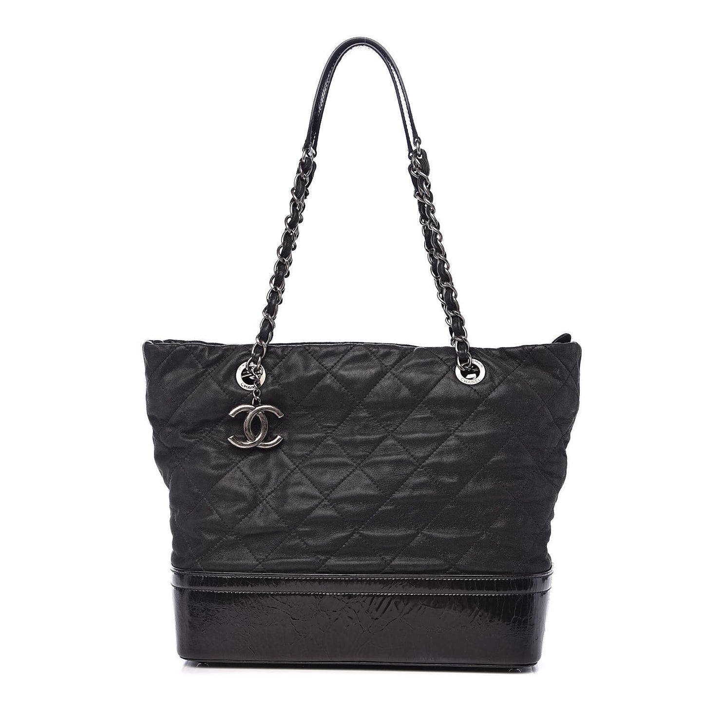 Iridescent Calfskin VIP Shopping Tote Dark Green