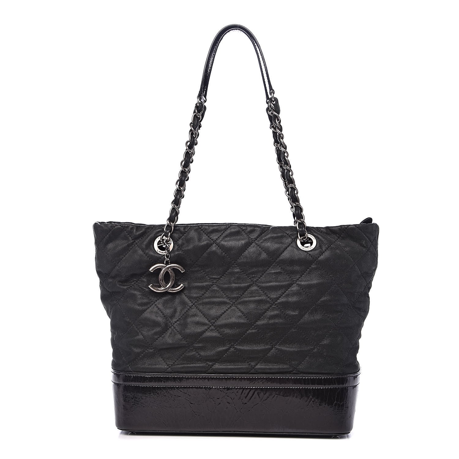 Chanel Iridescent Calfskin VIP Shopping Tote Dark Green 1 of 13